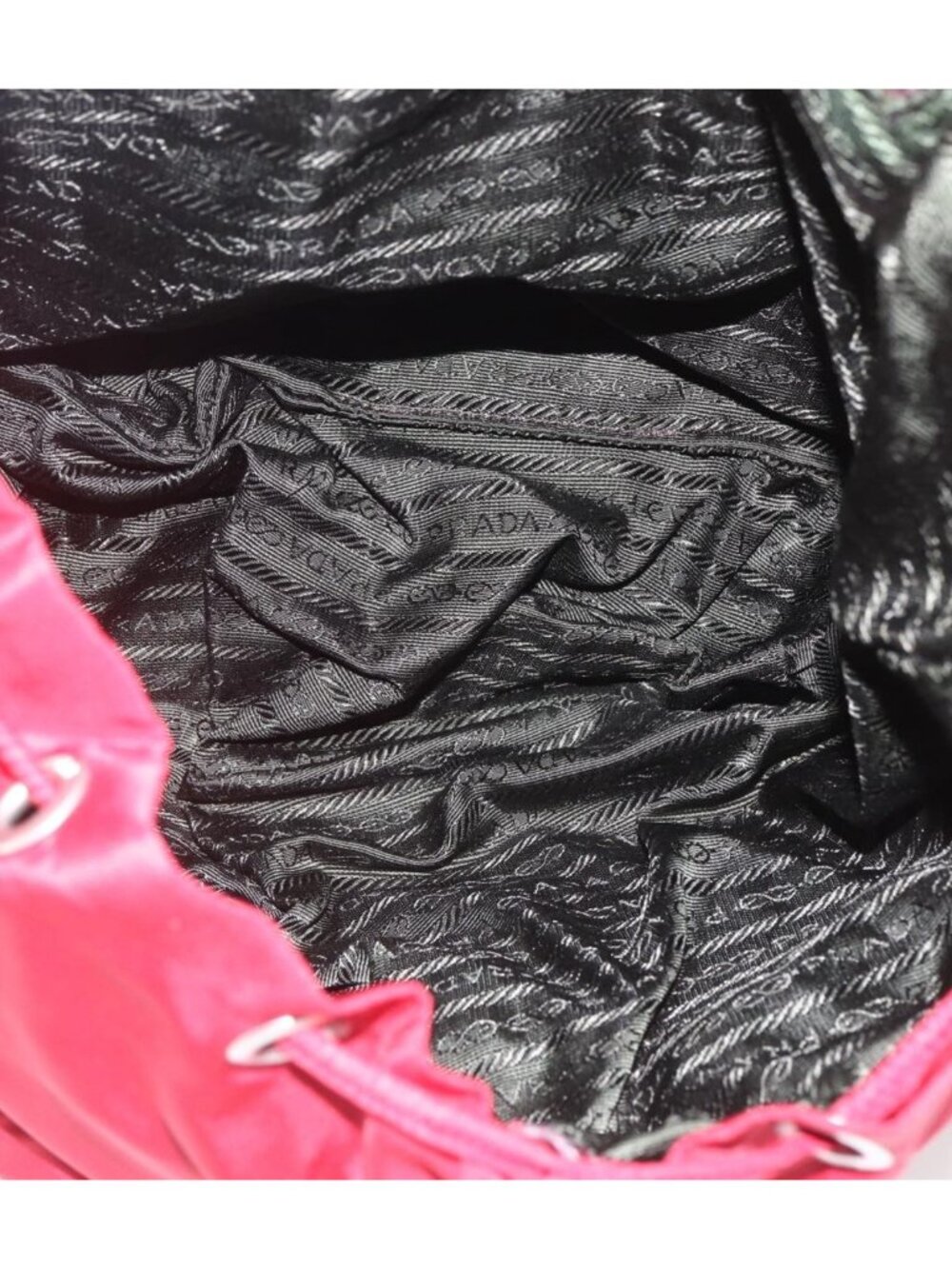 PRADA Backpack Nylon Red Silver - Picture 12 of 16